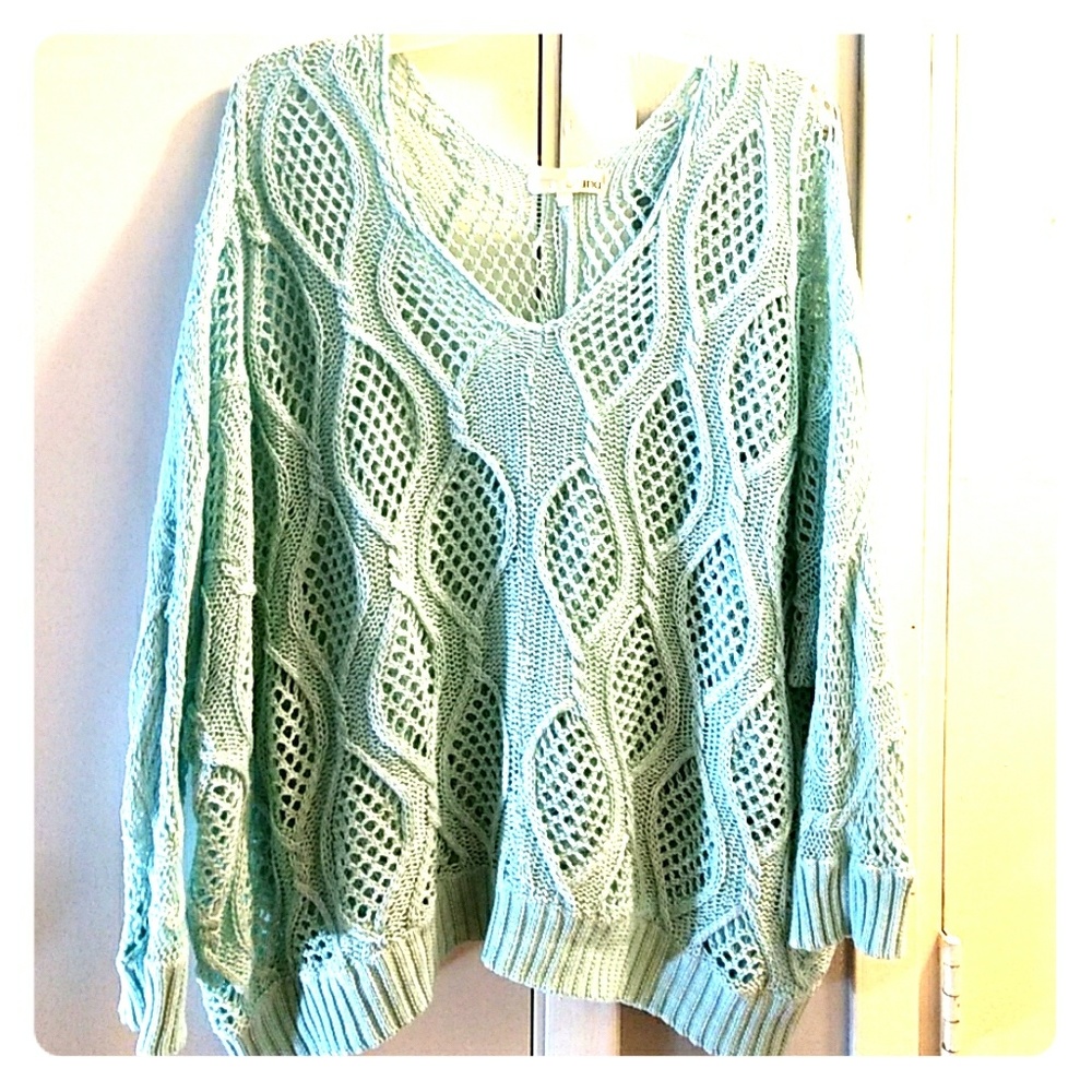 XXL light blue see through sweater